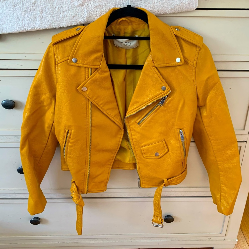 Zara faux leather jacket